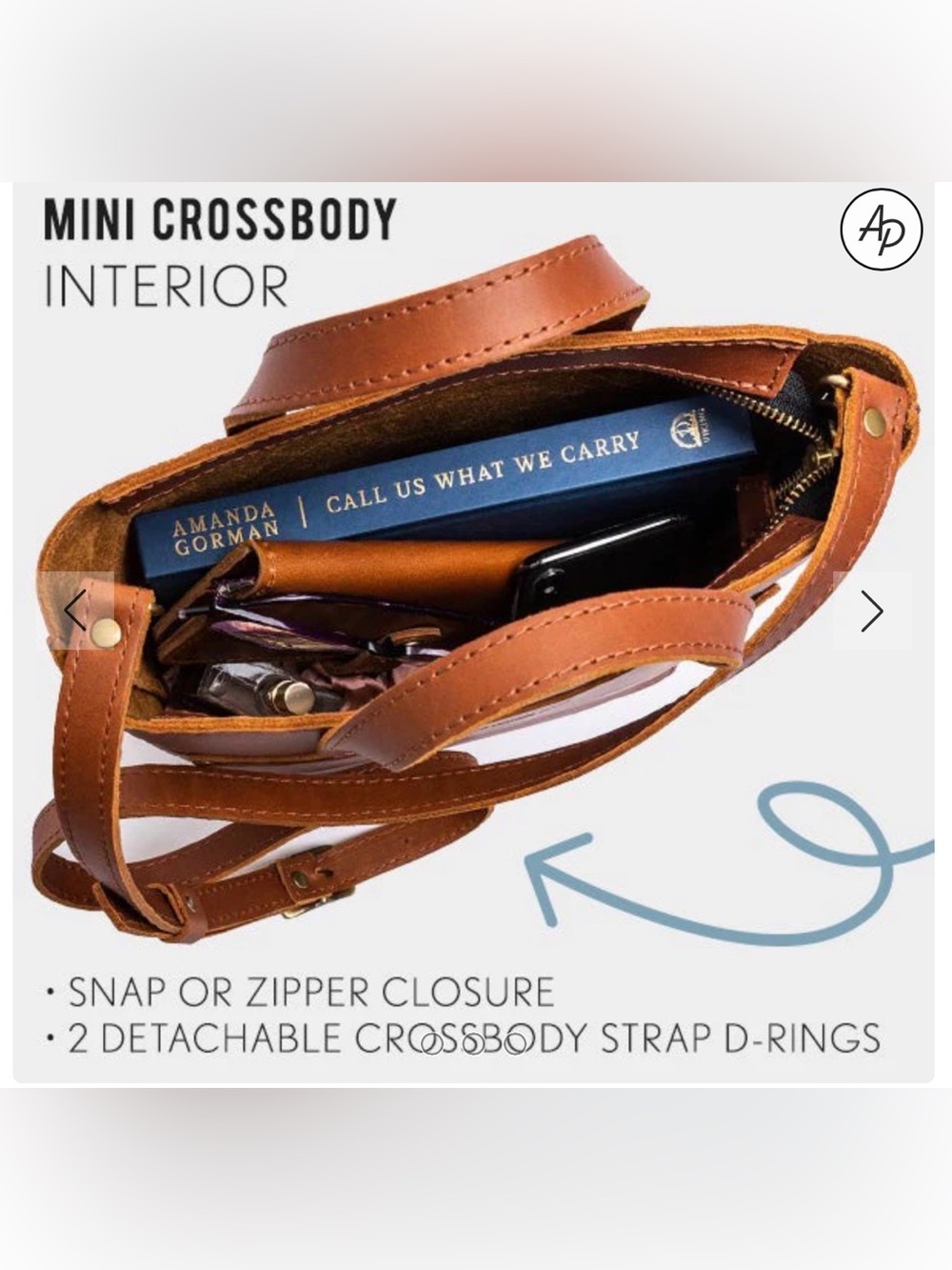 Portland Leather Goods Mini Crossbody tote - Picture 2 of 13
